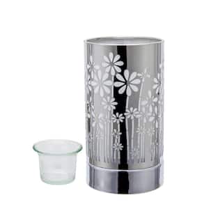 Silver Garden Touch Lamp, Essential Oil Diffuser and Wax Warmer