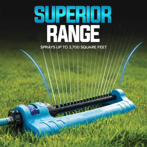 AQUA JOE 3700 sq. ft. Coverage Oscillating Sprinkler with Metal
