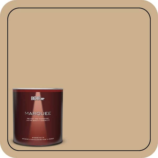 BEHR MARQUEE 1 qt. #PPU7-20 Raffia Ribbon One-Coat Hide Matte Interior Paint & Primer