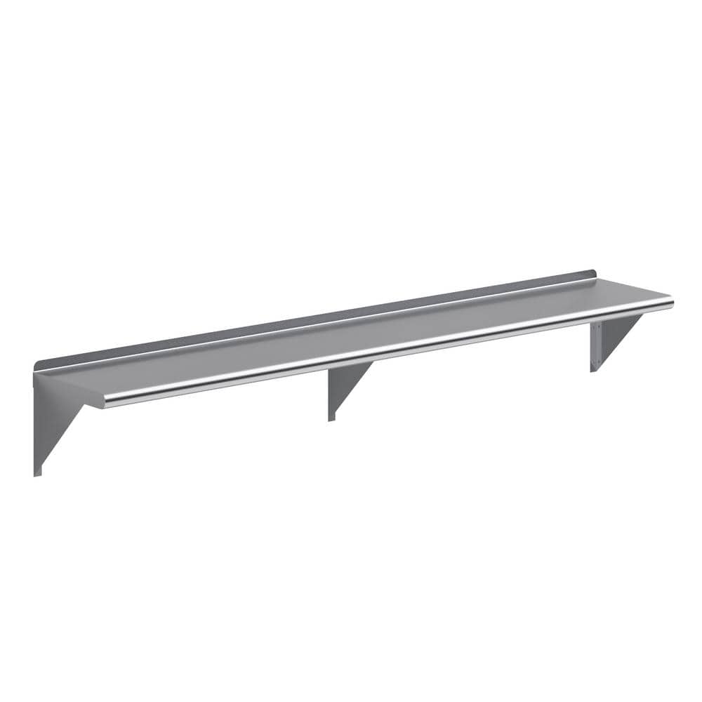 AMGOOD 12 in. x 72 in. Stainless Steel Wall Shelf Kitchen