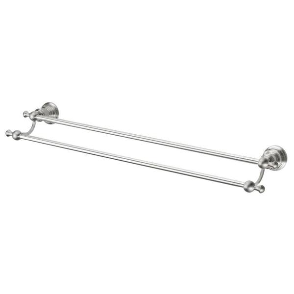 Glacier Bay Estates 24 in. Double Towel Bar in Brushed Nickel