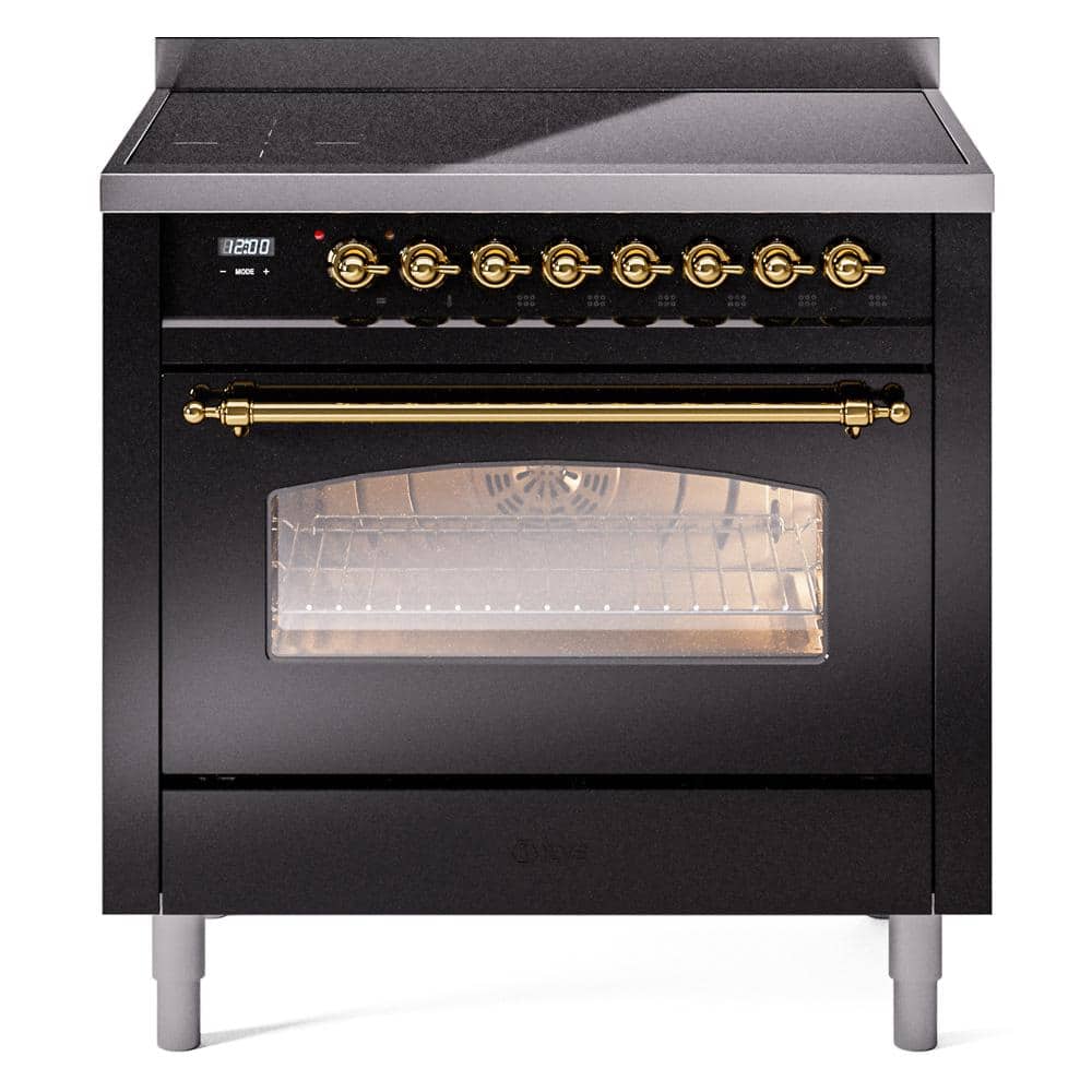 Nostalgie II 36 in. Induction Range with 6-Elements, Brass Trim in Glossy Black price history on PriceWatchPro