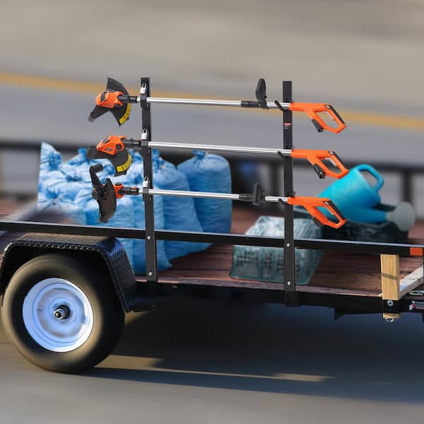 Trimmer Rack 1000 lb. Payload Capacity Locking Trim Holder Landscape Trailer Rack Carrier Trailer Jack Trailer Kit
