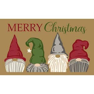 Gnome Holidays Faux Coir 18 in. x 30 in. Holiday Door Mat