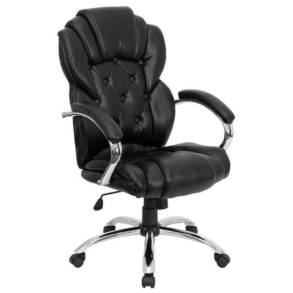Carnegy Avenue Faux Leather Swivel Office Chair in Black