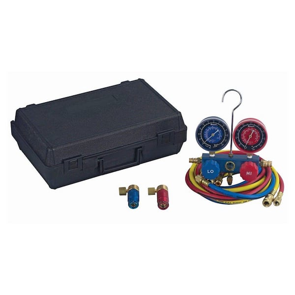 Unbranded Aluminum Refrigerant Manifold Set with Hard Shell Plastic Case