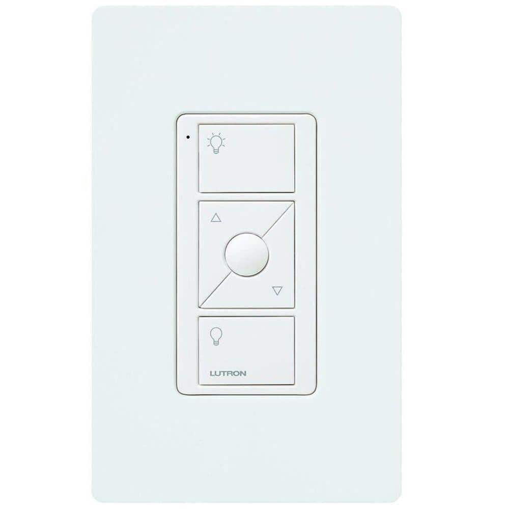 Lutron White Wireless Smart Push Button Switch & Receptacle