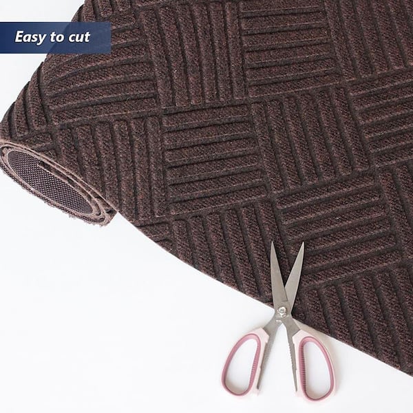 Litahome Brown Non-Slip 5 ft. x 11 ft. Indoor Custom Area Rug Runner Rug