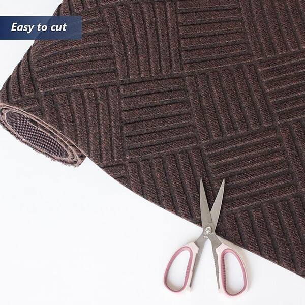 Litahome Brown Non-Slip 5 ft. x 9 ft. Indoor Custom Area Rug Runner Rug