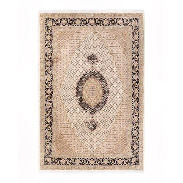 Solo Rugs Mogul One-of-a Kind Traditional Ivory 6 ft. 8 in. x 10 ft. Oriental Area Rug
