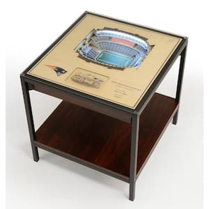 NFL New England Patriots 23 in. x 22 in. 25-Layer StadiumViews Lighted End Table - Gillette Stadium
