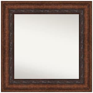 Decorative Bronze 35.5 in. W x 35.5 in. H Non-Beveled Bathroom Wall Mirror in Bronze