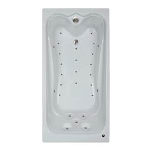 Premier 60 in. Acrylic Reversible Drain Rectangular Alcove Air Bath Bathtub in White