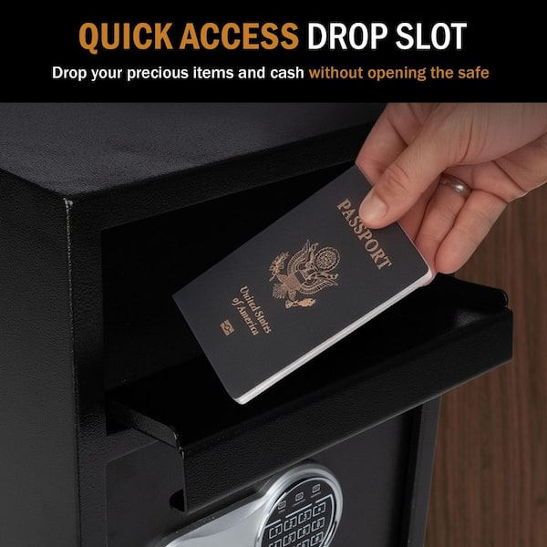 Paragon Safes Electronic Safe Deposit Box, Black 83-DT5931-1 - The