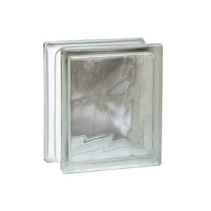 Nubio 4 in. Thick Series 6 in. x 8 in. x 4 in. (8-Pack) Wave Pattern Glass Block (Actual 5.75 x 7.75 x 3.88 in.)