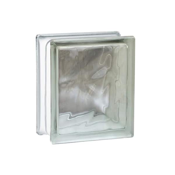 Seves Nubio 4 in. Thick Series 6 in. x 8 in. x 4 in. (8-Pack) Wave Pattern Glass Block (Actual 5.75 x 7.75 x 3.88 in.)