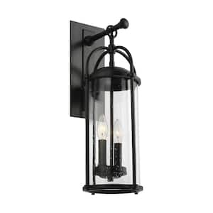 Dakota 2-Light Espresso Outdoor 20.625 in. Wall Lantern Sconce