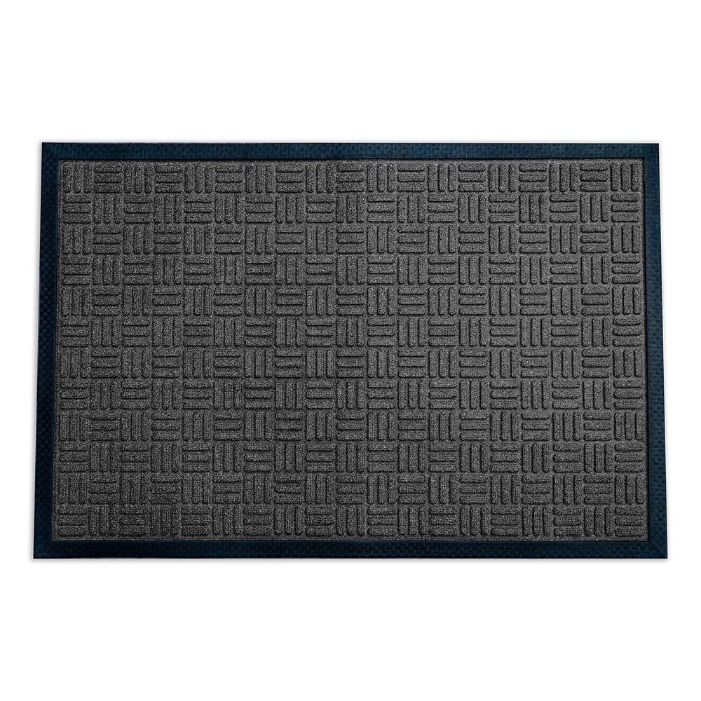 ENVELOR:Envelor Indoor Outdoor Doormat Black 48 in. x 72 in. Checker ...