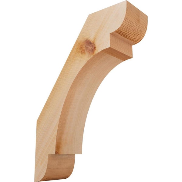 3 1/2"W x 10"D x 14"H Olympic Smooth Knee Brace, Western Red Cedar