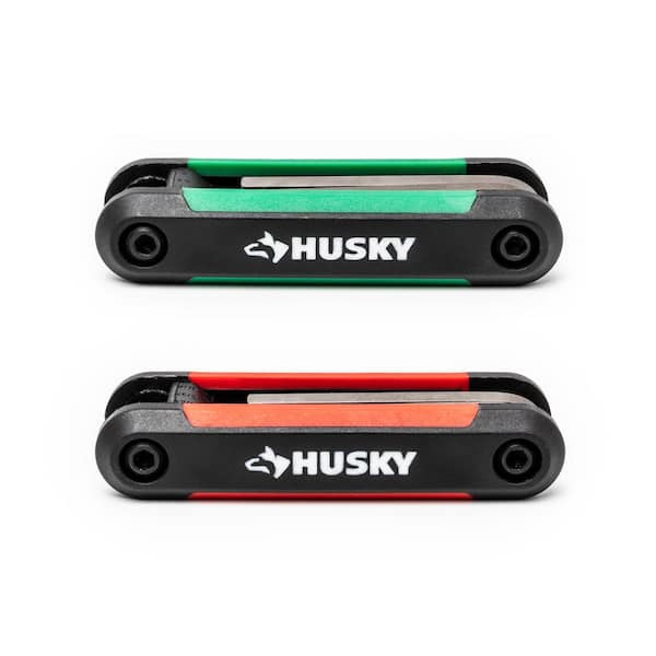 Husky Folding Hex Key Set (9-Pieces SAE, 8-Pieces MM)