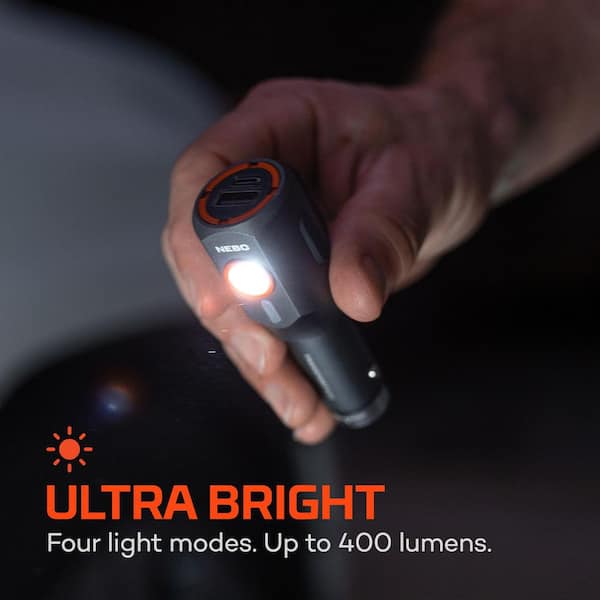 nebo 12v flashlight NEBO Transport 400 2 in 1 Car Charger Flashlight