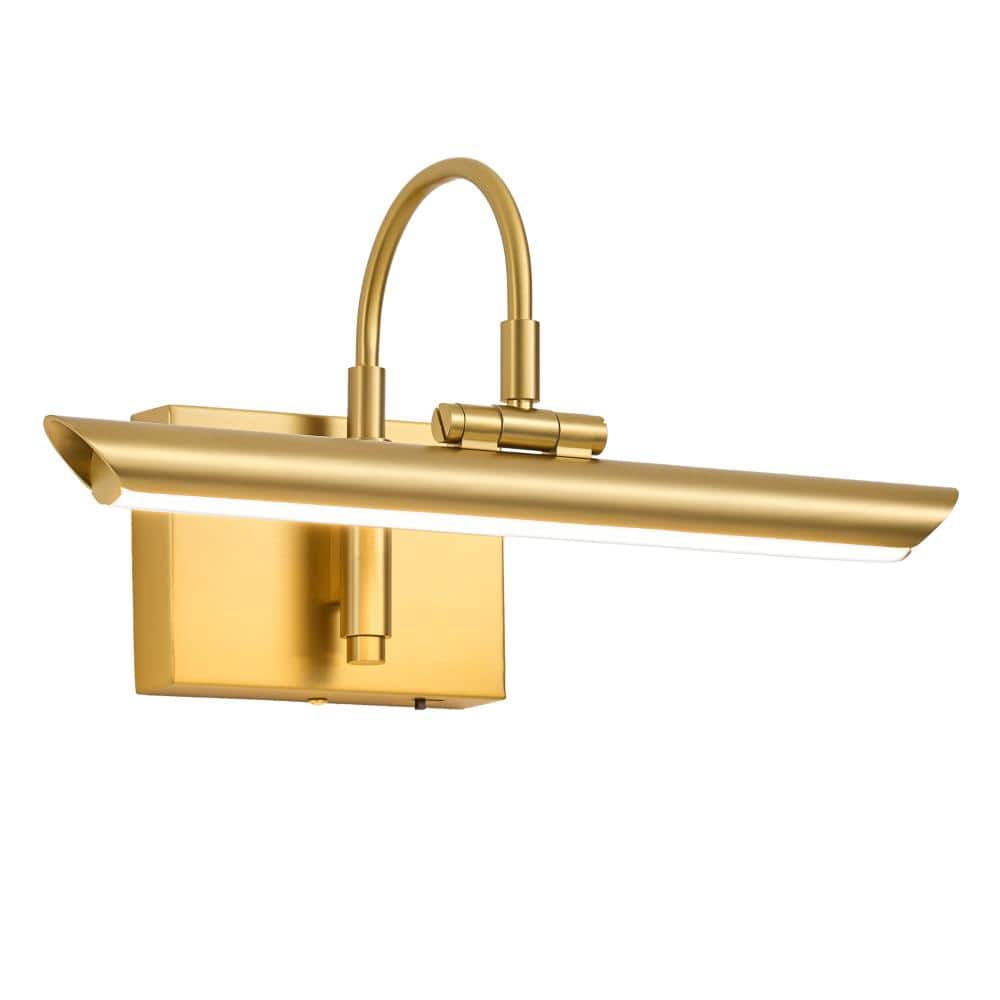 Modern 15.35 in. 5CCT Dimmable Gold LED Vanity Light, Rotatable Wall Sconce for Bathroom Mirror Bedroom Hallway price history on PriceWatchPro