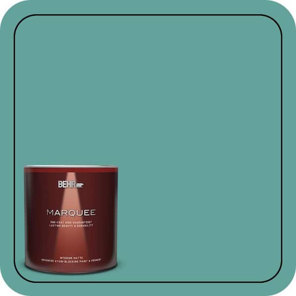 BEHR MARQUEE 1 qt. #M450-5 Aqua Rapids One-Coat Hide Matte Interior Paint & Primer