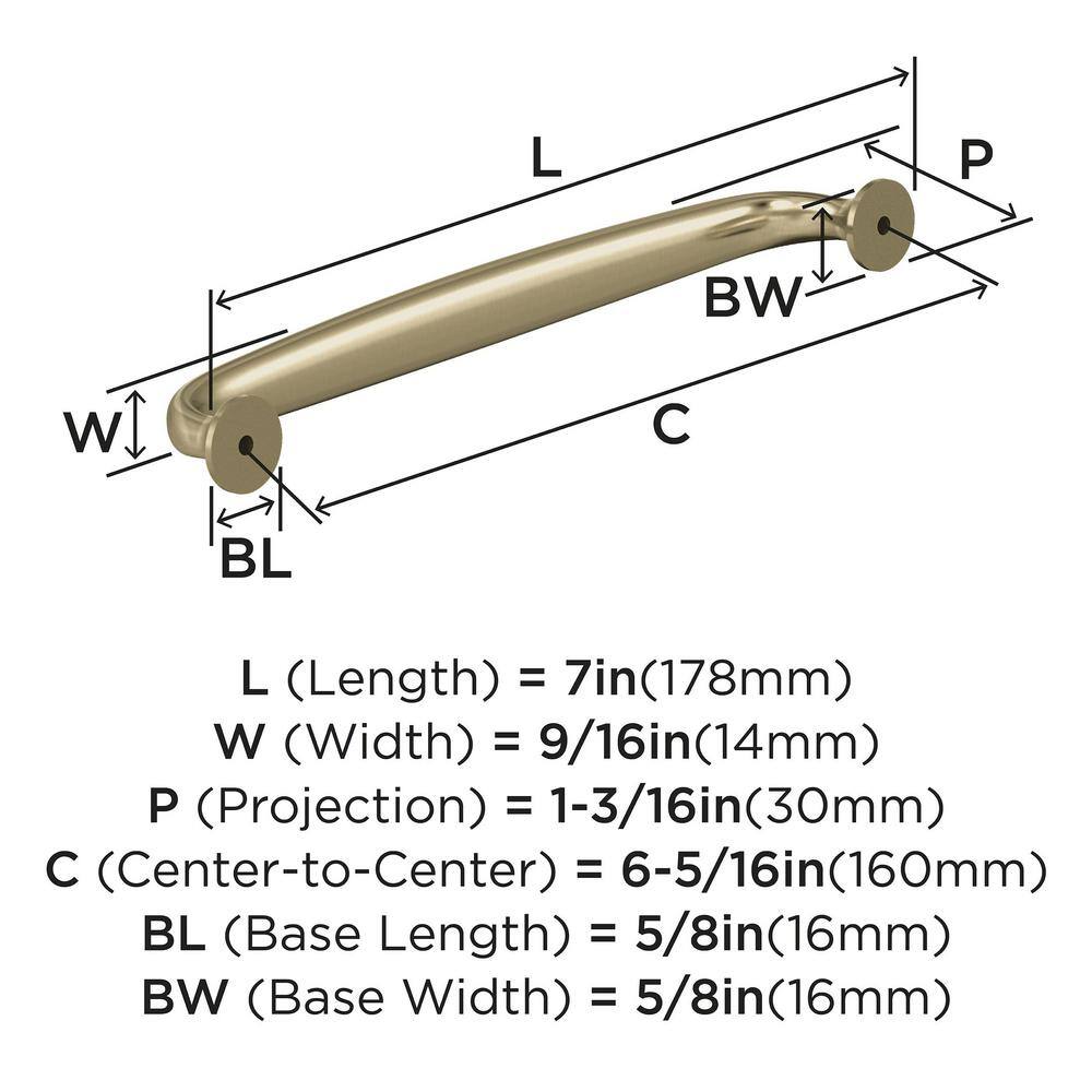 Golden Champagne 6-5/16" Matte Bronze Cabinet Pull with Mounting Hardware
