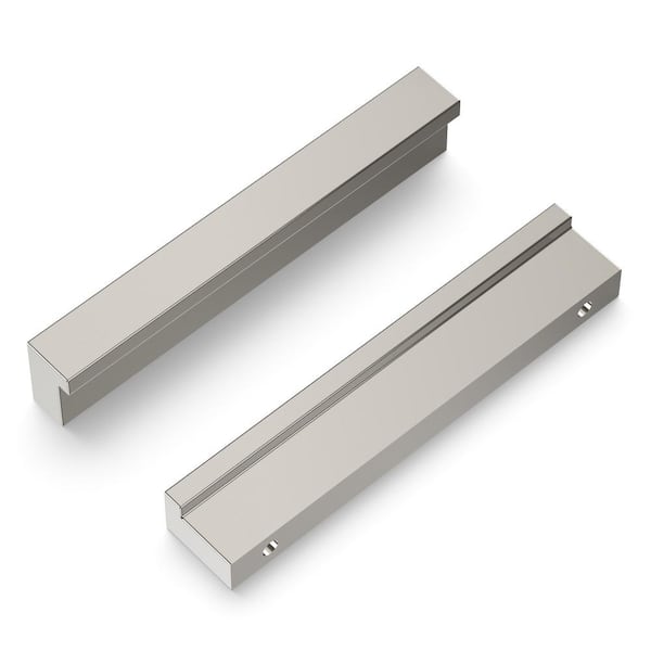 HICKORY HARDWARE Streamline 3 in. (76.2 mm) Glossy Nickel Cabinet Pull (10-Pack)