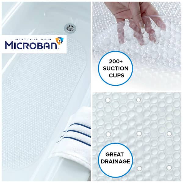  Clorox by Duck Brand Cushioned Foam Shower Mat, Non Slip Bathtub  Mat with Suction Cups, Fits Square Shower Stalls, 21' x 21, White : Home &  Kitchen