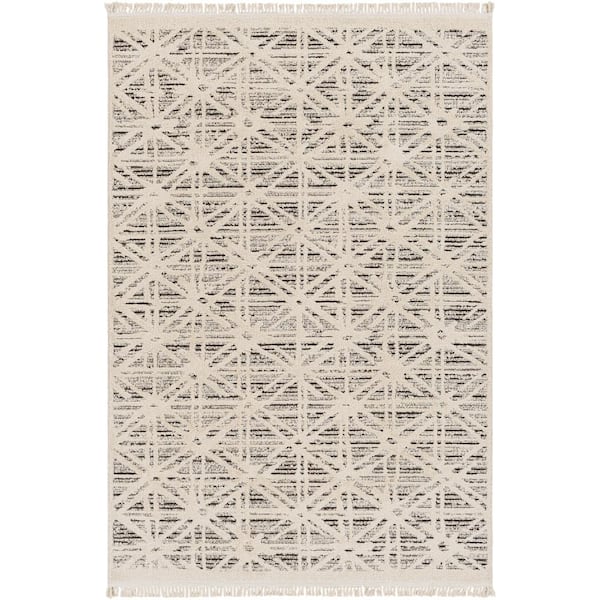 Livabliss Berlin Taupe Geometric 7 ft. x 9 ft. Indoor Area Rug