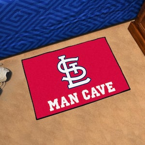 St. Louis Cardinals Man Cave Red 1.5 ft. x 2.5 ft. Starter Area Rug