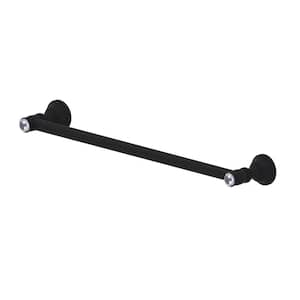 Carolina Crystal Collection 24 in. Wall Mounted Towel Bar in Matte Black