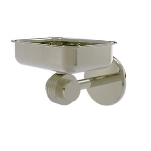 Satellite Orbit 2-Collection Wall Mounted Soap Dish with Groovy Accents in Polished Nickel