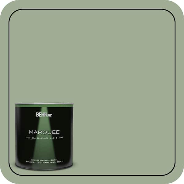 BEHR MARQUEE 1 qt. #S390-4 Roof Top Garden Semi-Gloss Enamel Exterior Paint & Primer