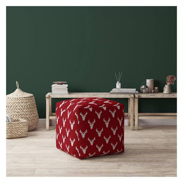 Christmas discount ottoman cover