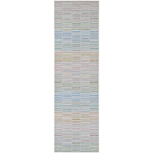 Couristan Cape Fayston Multi 2 ft. 3 in. x 7 ft. 10 in. Indoor/Outdoor Runner Rug
