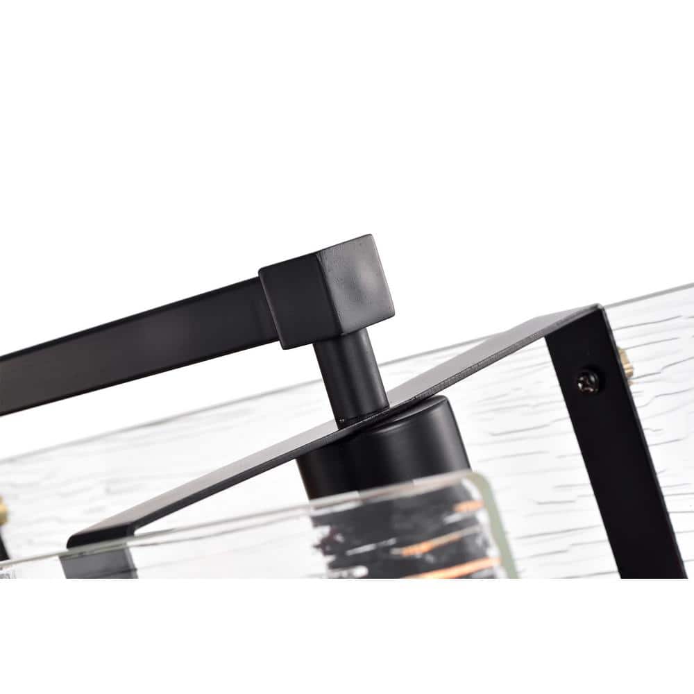 Elegant 30" Gold Linear Chandelier with Strie Glass - LED Compatible