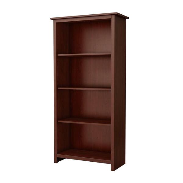 South Shore Mill 4-Shelf Bookcase in Royal Cherry