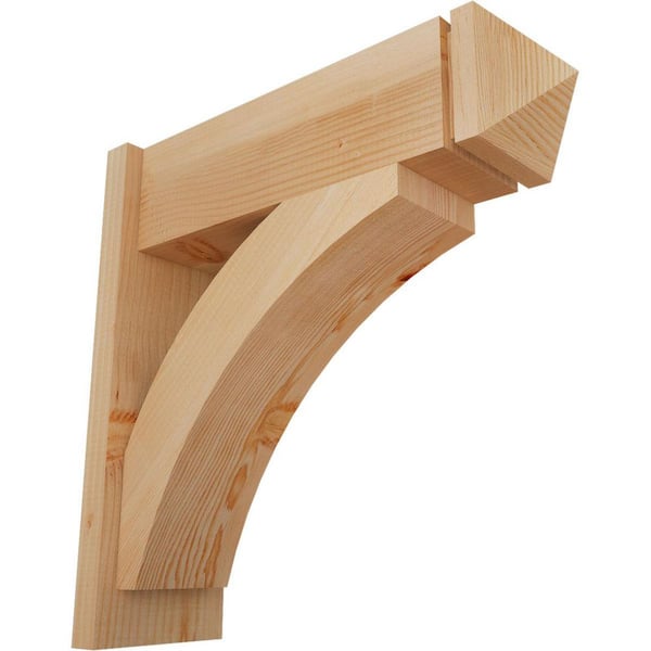 Ekena Millwork 8 in. x 24 in. x 24 in. Thorton Arts and Crafts Smooth Douglas Fir Outlooker