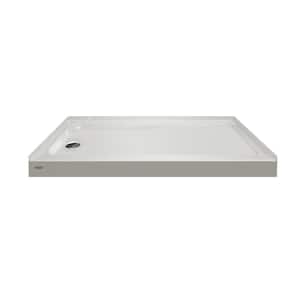 PRIMO 60 in. L x 30 in. W Alcove Shower Pan Base with Left Drain in Oyster