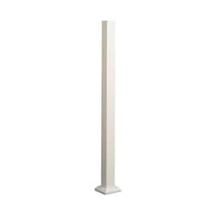 Al13 Home Rail 51 in. H x 3 in. W Aluminum Matte White Blank Post with Base Cover