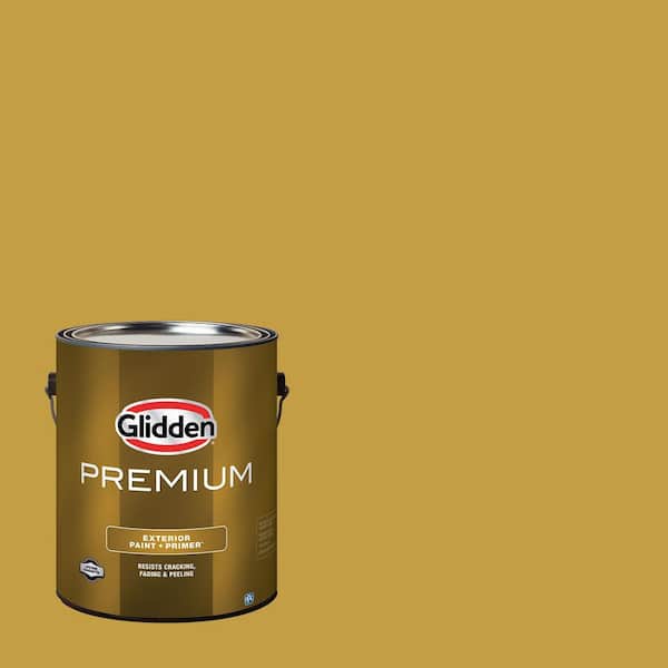 Glidden Premium 1 gal. Glorious Gold PPG1107-6 Semi-Gloss Exterior