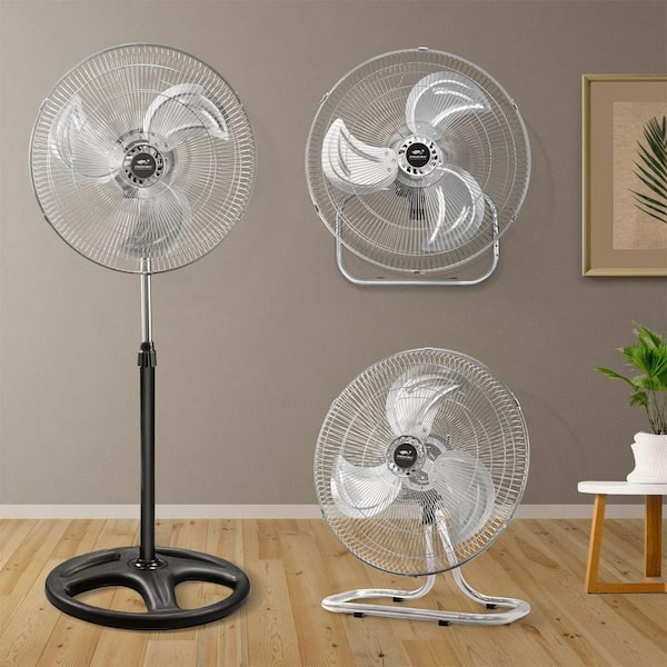 PROAIRA 18 in. 3-Speed High Velocity Turbo 3-In-1 Pedestal Fan in