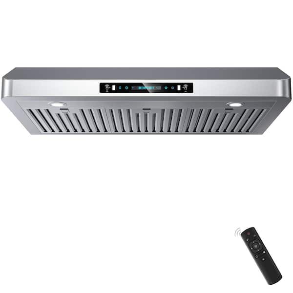 42 in. 900CFM Ducted Under Cabinet Range Hood in Stainless Steel with 3-Way Venting Adjustable LED and Gesture Control