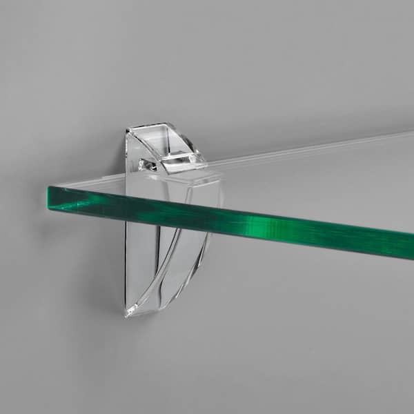 CLIP 0.31 in. Transparent Shelf Bracket (2-Pack)