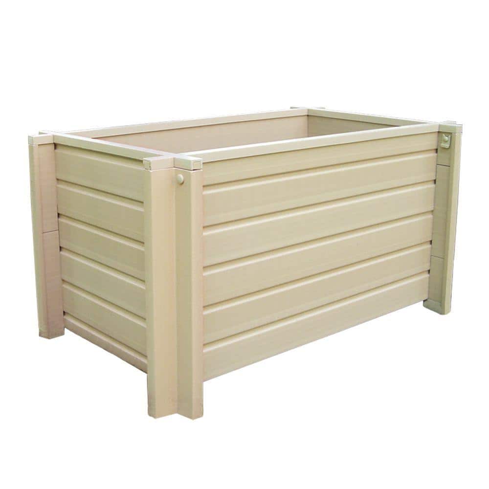 Beige Eco-Friendly 30" Wide Rectangular Planter