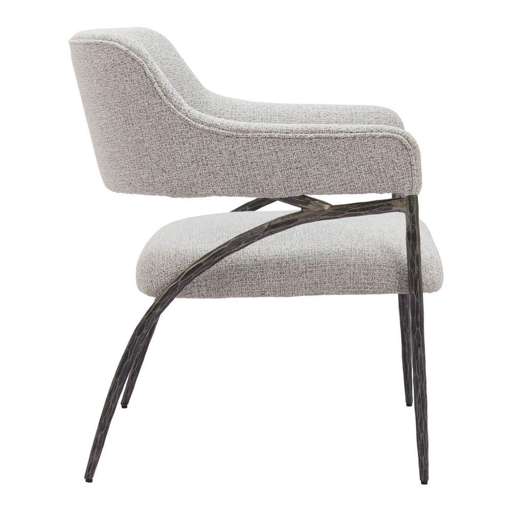 32.7 in. H Gray Finish Rectangle Metal Frame Straight Arm Chair Piece of - 1 price history on PriceWatchPro