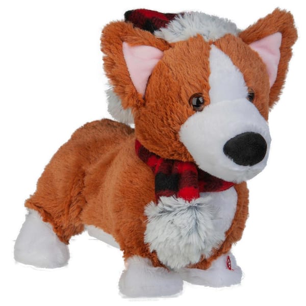 Home Accents Holiday 9.84 in. Christmas Animated Plush Corgi