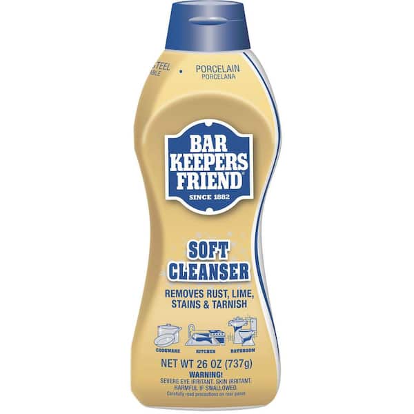 Bar Keepers Friend Soft Cleanser Liquid (26 oz - English/Spanish) -  Multipurpose Cleaner & Rust Stain Remover for Stainless Steel, Porcelain,  Ceramic